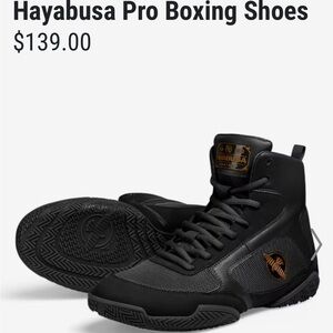 Hayabusa Black Pro Boxing Shoes